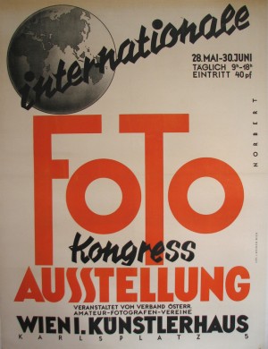 1930 Art Deco Vienna Austria Photography Exhibit Vintage Poster